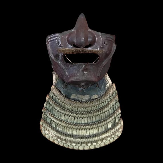 本物の日本製面袈裟 侍の面鎧 1700年頃 江戸時代 アンティーク - Etsy 日本