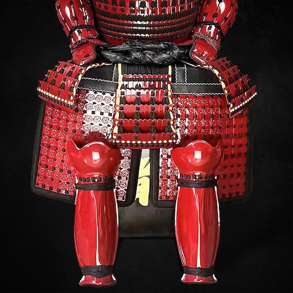 戦国時代の赤い武士の鎧は完全に機能し、着用可能です - Etsy 日本