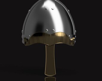 Medieval Viking Helmet 3D Print File STL, Viking Helmet DIY Project, Historically Accurate