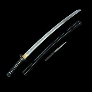Museum-Grade Authentic Shinto Era Wakizashi with Signed Kanemitsu Blade & Gold Kinko Mounts