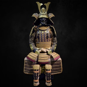 江戸時代の青い武士の鎧は完全に機能し、着用可能です - Etsy 日本