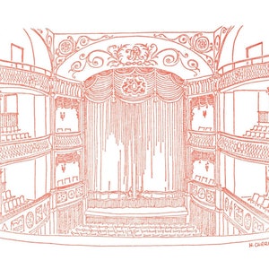 Theater Royal Bath Interieur Kerstgroetkaart XLB1
