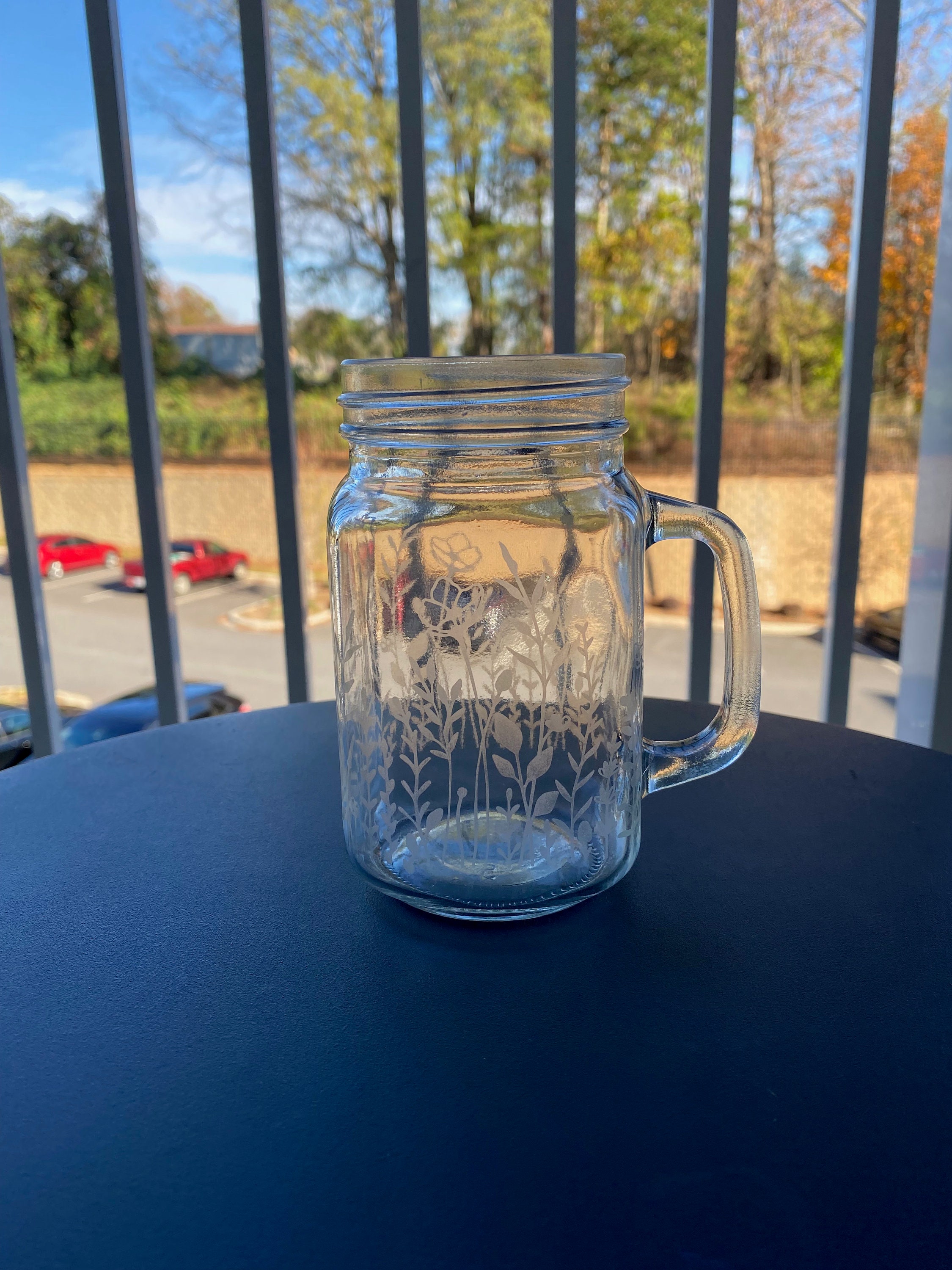 32oz Mason Jars With Glass Handle - Etsy