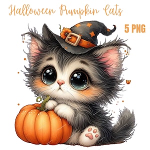 Cute Halloween Cats PNG, Halloween Sublimation Digital Design Download, cute halloween png, spooky season png, Halloween png, fall png