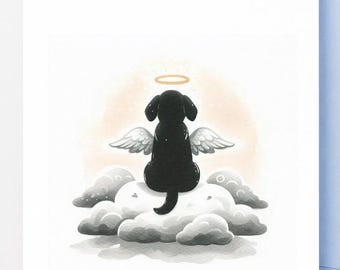 Pet Loss Sympathy Card Printable, Rainbow Bridge Card, Dog Memorial Card, Dog Bereavement Card, Pet Remembrance Card, Instant Download