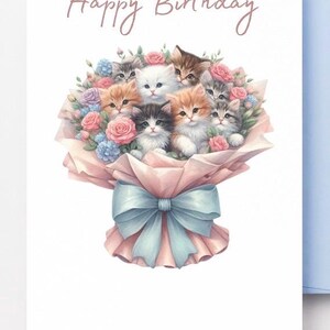 Funny Cat Birthday Card, DIGITAL Download,Printable Birthday Card, Instant Download, Kitty, Kitten, Gift for Cat Lover, Cat Mom, Friend, Her