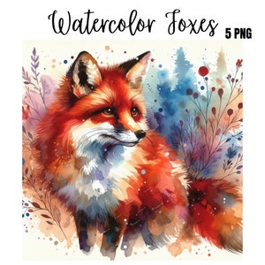 Renard Clipart - PNG de haute qualité - téléchargement numérique - fabrication de cartes, clipart, créations numériques en papier, peinture