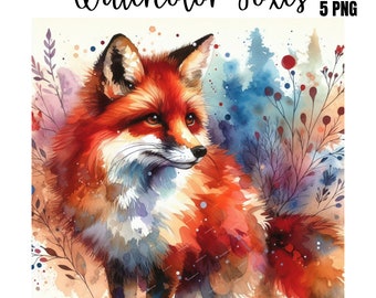 Fox Clipart - High Quality PNGs - Digital Download - Card Making, Clip Art, Digital Paper Craft, Painting