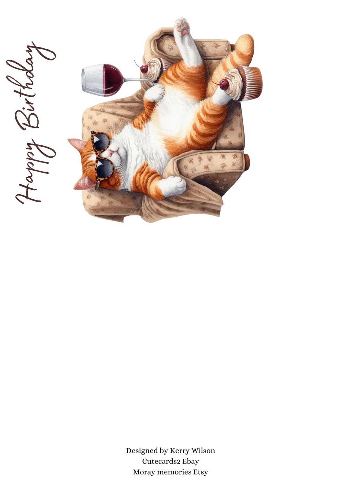 Printable Funny Cat Birthday Card – Instant Download Digital Greeting ...