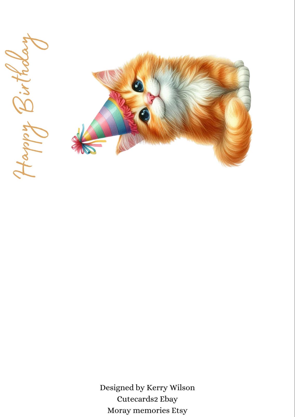 Funny Cat Birthday Card Printable – Instant Download Digital Greeting ...