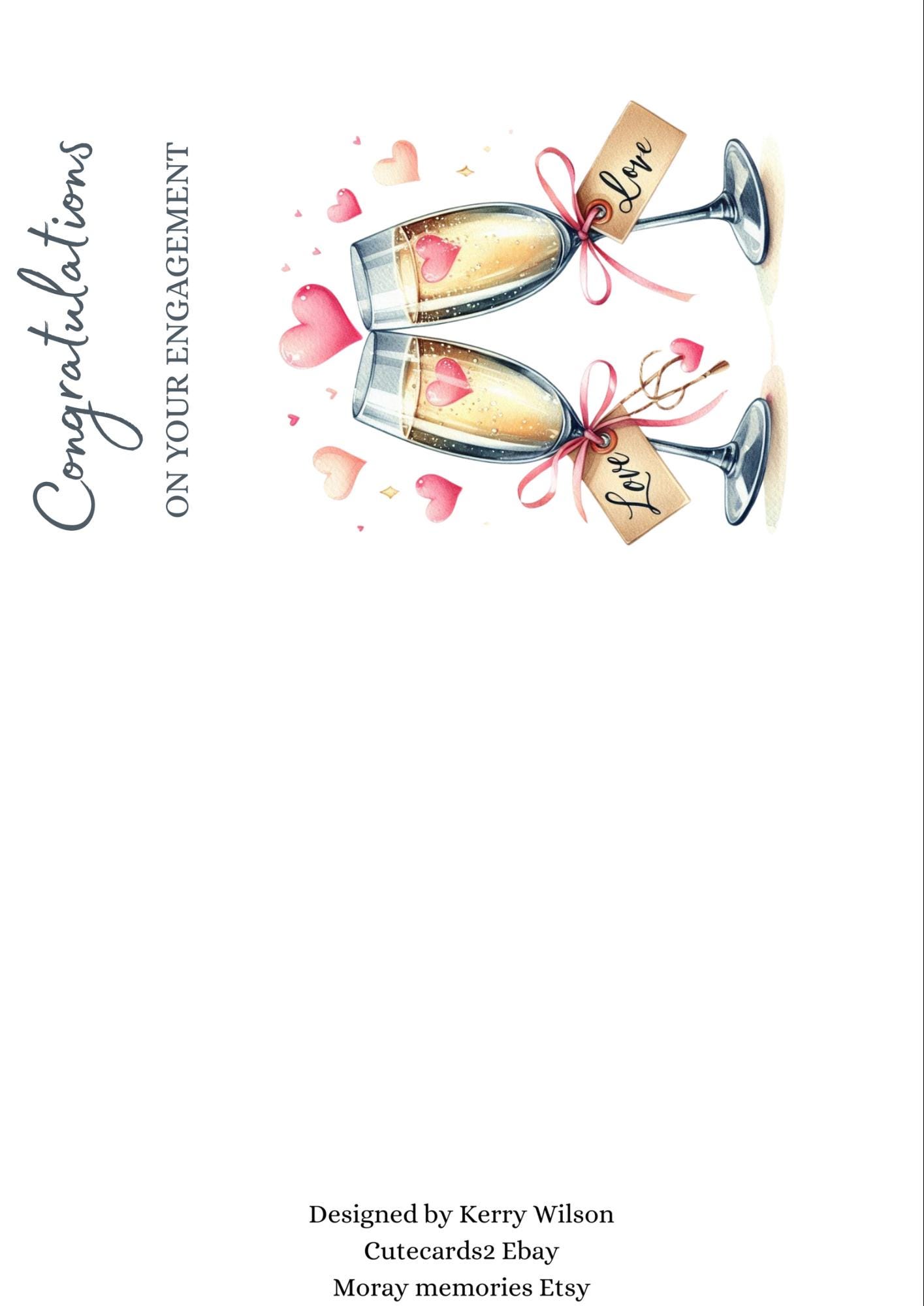 Printable Engagement Card | Digital Download | Printable ...