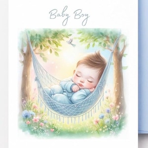 New Baby Boy Card, DIGITAL Download,Printable Baby Card, Instant Download, Congratulations Card for Parents, Blue Baby Shower, It’s a Boy