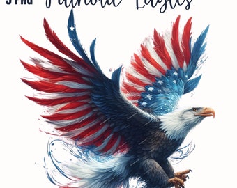 PNG, Patriotic Eagle USA clipart bundle, American Eagle clipart, 4th of July digital print, Sublimation, Digital Download,Commercial Use