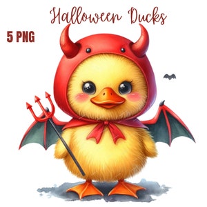 Halloween Ducks PNG, Halloween Sublimation Digital Design Download, cute halloween png, spooky season png, Halloween png, fall png