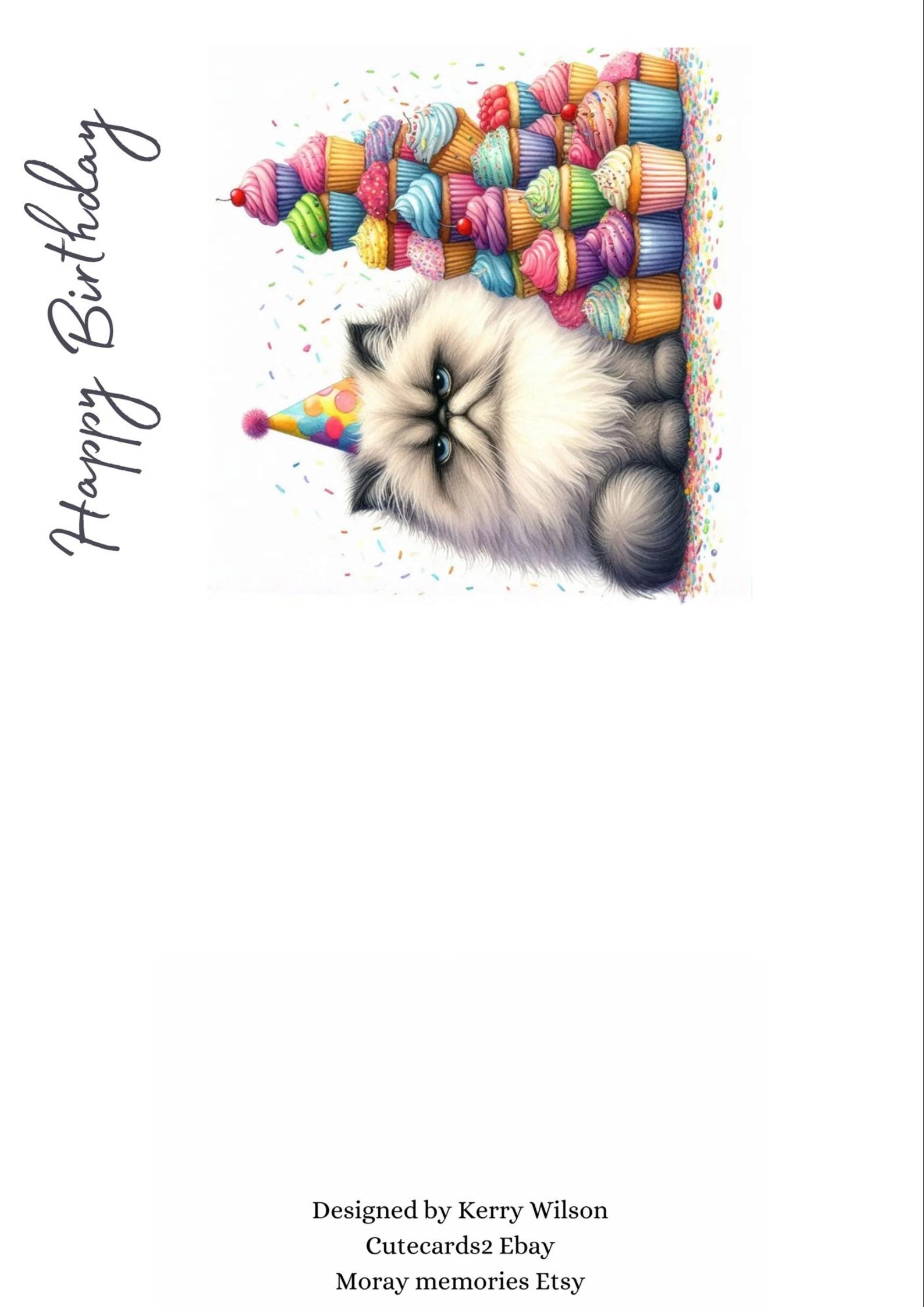 Funny Cat Birthday Card Printable – Instant Download Digital Greeting ...