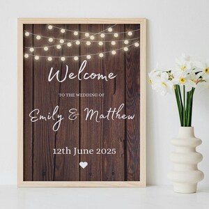 Rustikale Hochzeit Willkommen Schild Vorlage, Rustikale Holz und Mason Lichter, Sofort Download, Bearbeitbare Vorlage, Druckbar, Andere Größen auf Anfrage