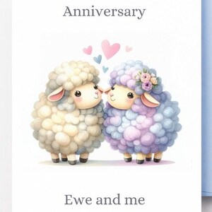Tarjeta de aniversario, descarga digital, tarjeta de aniversario imprimible, descarga instantánea, aniversario de lana, séptimo aniversario de bodas, séptimos años de casados