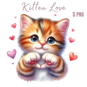 Cute Cat Heart Sign PNG,watercolor sublimation digital Download, cat Sublimation design, sublimation download, png for sublimation designs