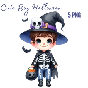Halloween Cute Boy PNG, Halloween Sublimation Digital Design Download, cute halloween png, spooky season png, Halloween png, fall png