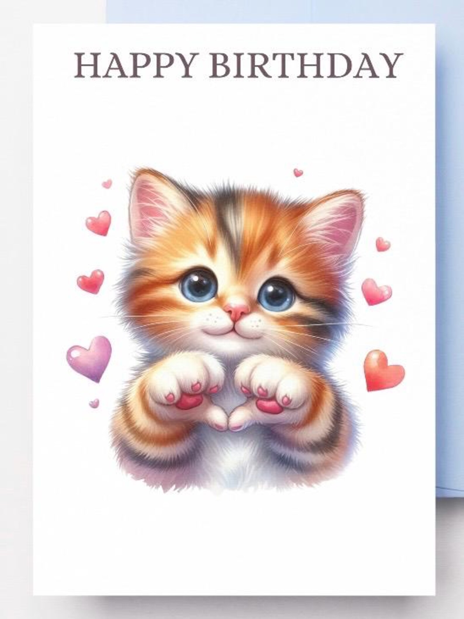 Funny Cat Birthday Card Printable – Instant Download Digital Greeting ...