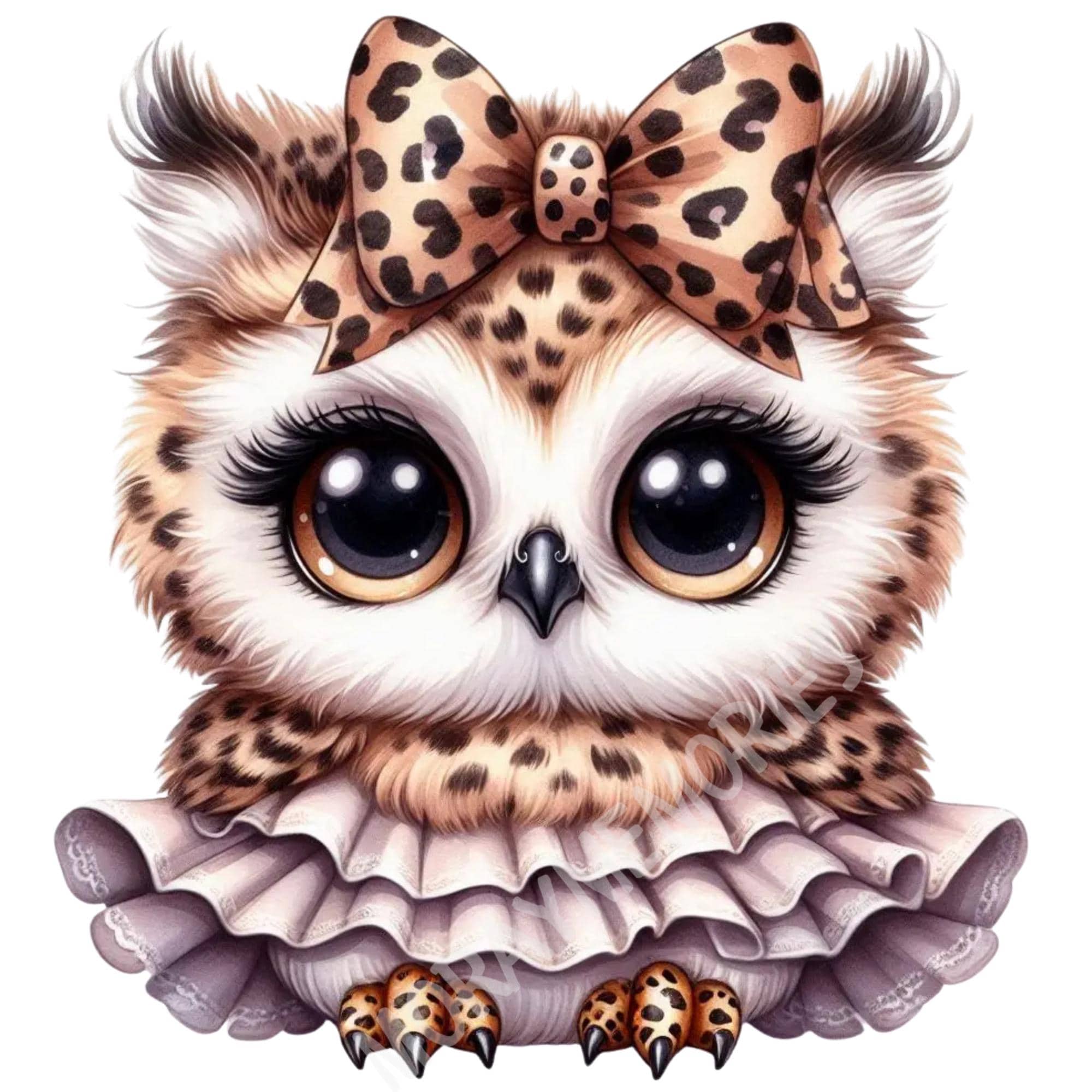 Leopard Print Owl Sublimation Clipart 5 PNG,  Colorful Owls, Owl artwork, Owl printable, Card Making