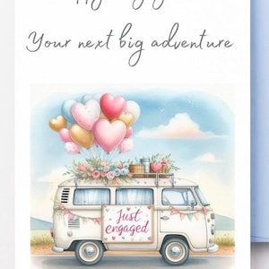 Engagement Card, DIGITAL Download, Congratulations on  Engagement, Engagement Card, Print at Home, PDF, Son,Daughter,Grandson, Granddaughter
