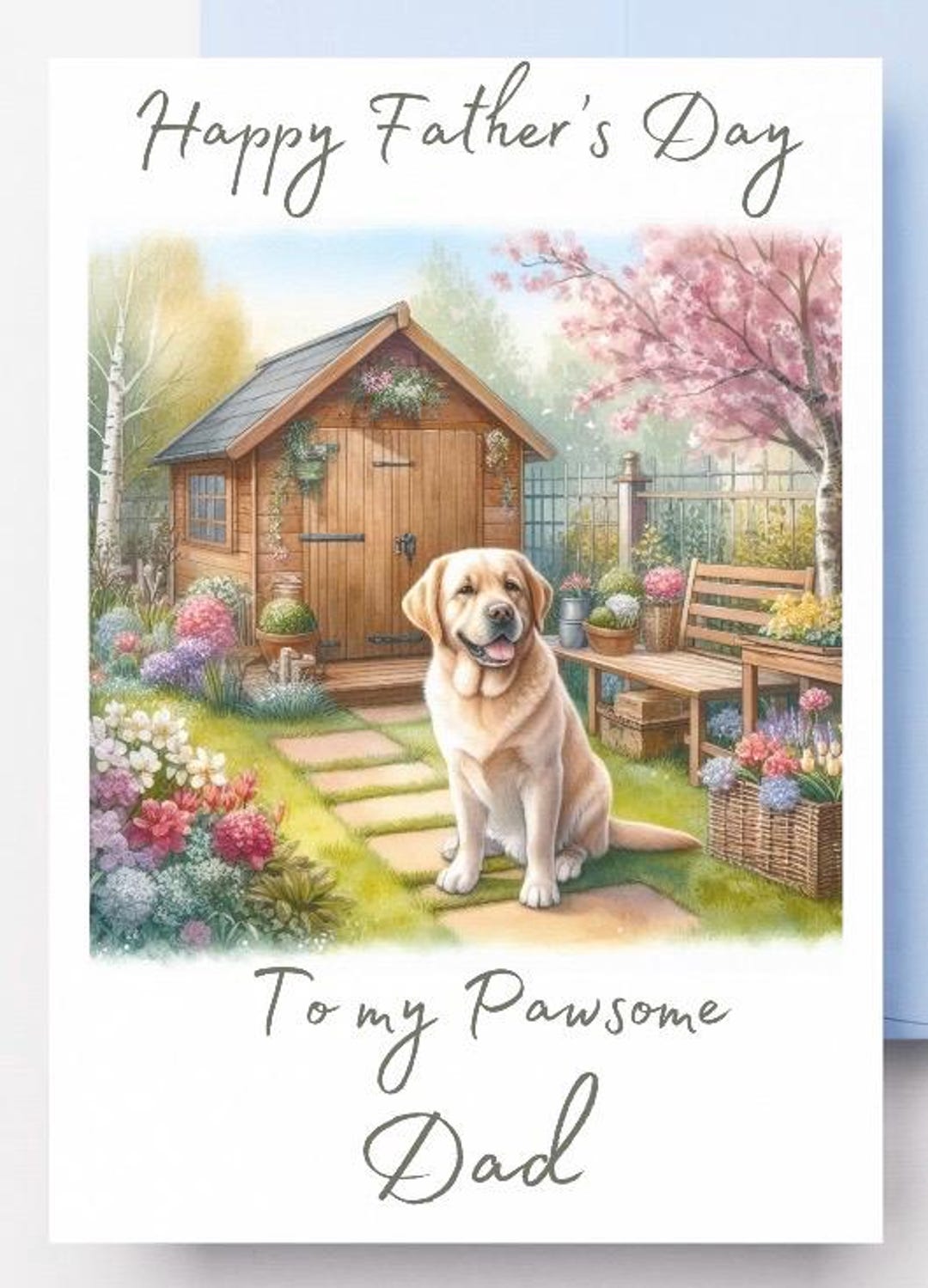 Personalised Father’s Day Card, Labrador Father’s Day Card, Dog Dad ...