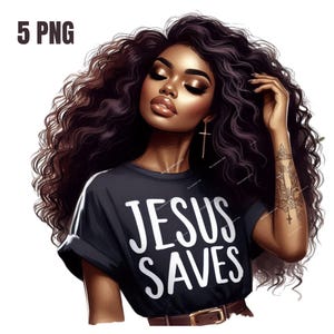 Black Girl Praying Clipart, Black Woman Faith Clipart, Jesus and Faith, Simply Blessed, Black girl clipart,afro girl clipart,Sublimation PNG