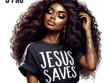 Black Girl Praying Clipart, Black Woman Faith Clipart, Jesus and Faith, Simply Blessed, Black girl clipart,afro girl clipart,Sublimation PNG