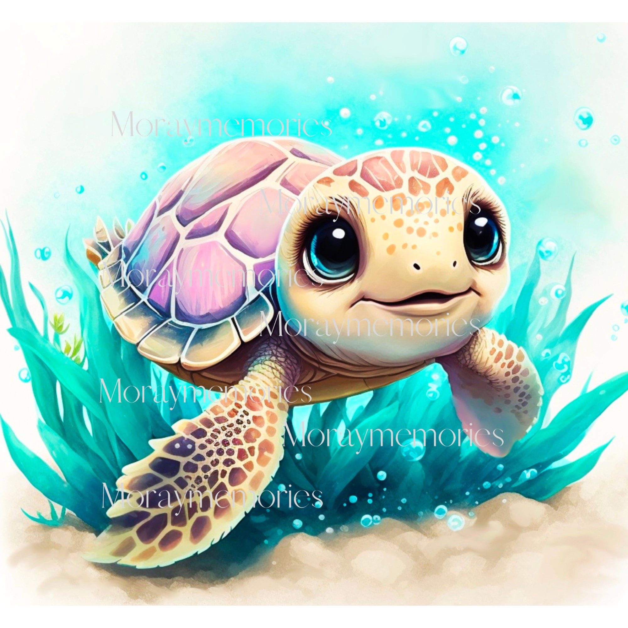 Amazoncom Baby Sea Turtles Watercolor Unframed Art Print by Dan Morris   Handmade Products