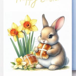 Carte de Pâques, carte de lapin de Pâques, téléchargement numérique, carte de Pâques imprimable, maman, papa, femme, mari, soeur, tante, grand-mère, petite-fille, petit-fils