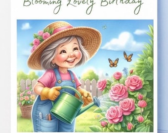 GIF Buon Compleanno con Fiori Bellissimi