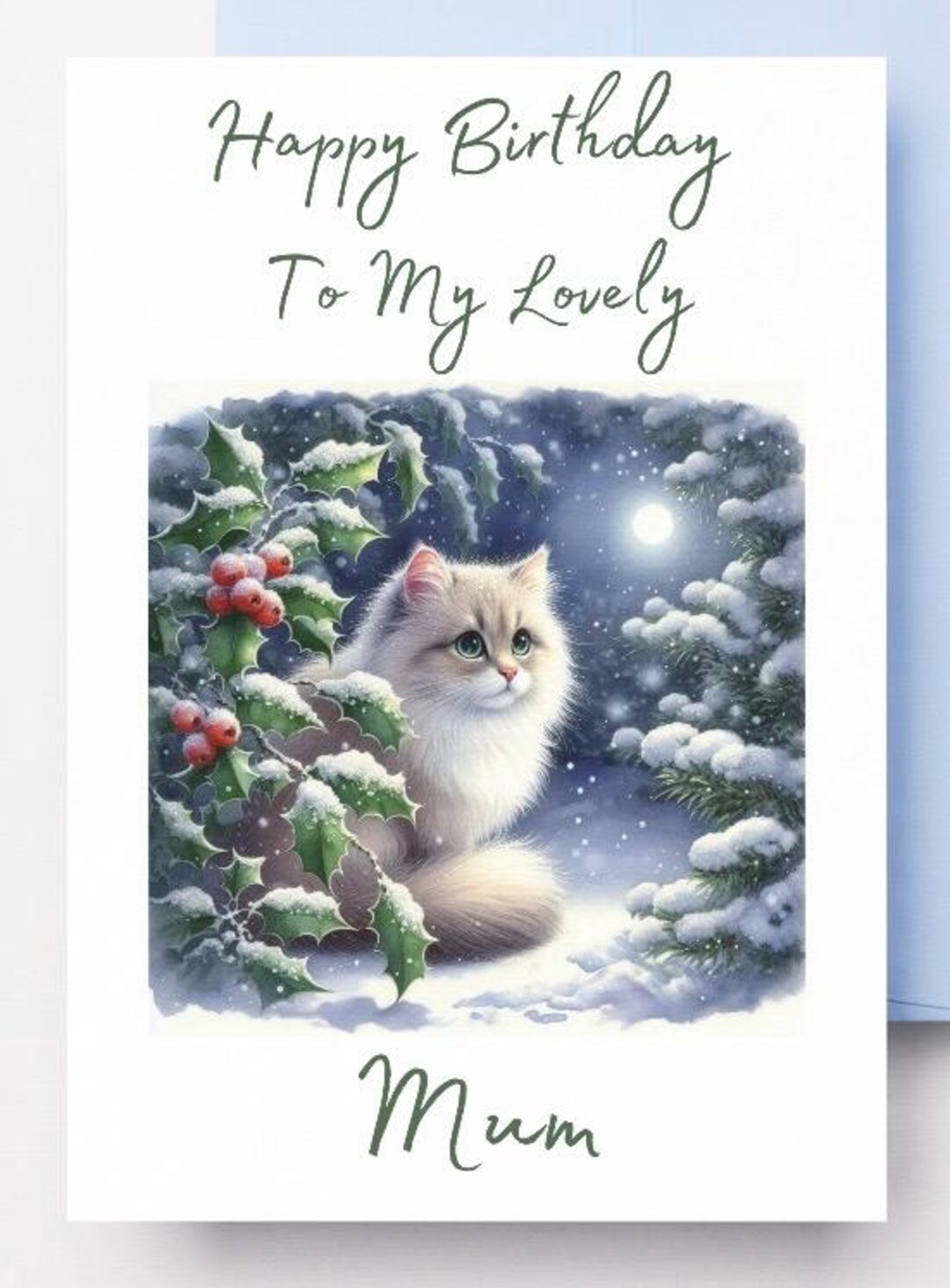 Instant Download Printable Cute Cat Birthday Card, Digital Download ...