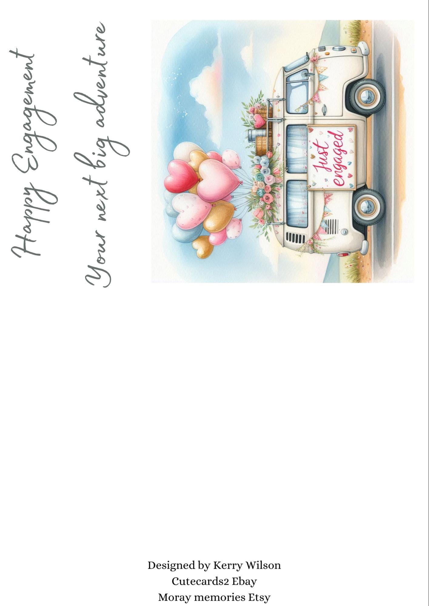 Printable Engagement Card | Digital Download | Printable ...