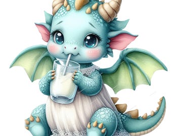 10 Cute Baby Dragon PNG Clipart, Dragon Clipart, Pastel Baby Dragon Png, Watercolor Dragon Clipart, Dragon Nursery, Baby Dragon Baby Shower