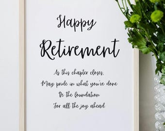 Retirement Quote PNG & PDF | “As This Chapter Closes” | Inspirational Retirement Printable | Farewell Gift Clipart