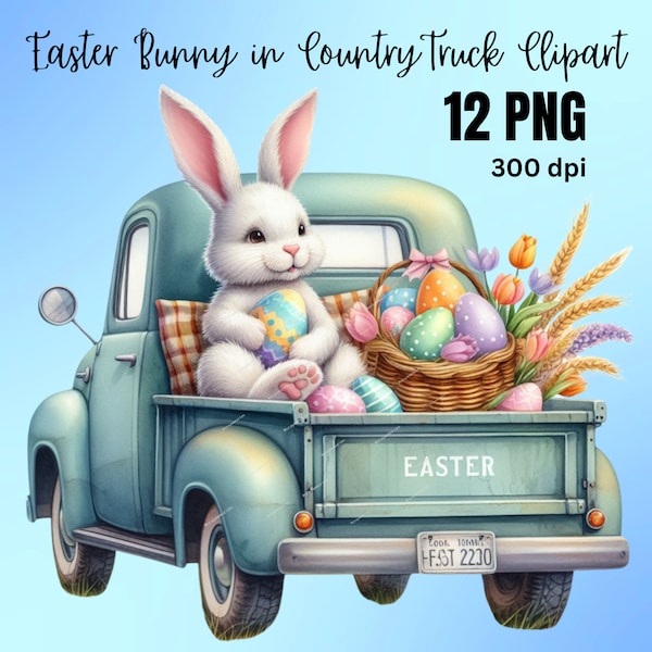Easter bunny clipart bundle, Easter clipart, Easter graphics, Easter designs, With transparent background and commercial use