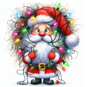 Eigenzinnige kerstman clipart, hoge kwaliteit jpg's, eigenzinnige sneeuwpop png, digitale planner, aquarel, kaarten maken, dagboek, digitale download