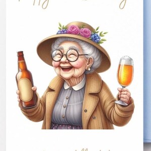 Happy 90th Birthday Card, DIGITAL Download,  Printable Card, Grandma 90th Birthday Card, Nana 90th Birthday Card, Nan 90th, 90th Milestone