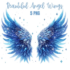 Bellissime ali d'angelo clipart, clipart di alone, clipart del paradiso, ali colorate PNG, ali di fata, ritratto personalizzato, sublimazione, adesivi per planner