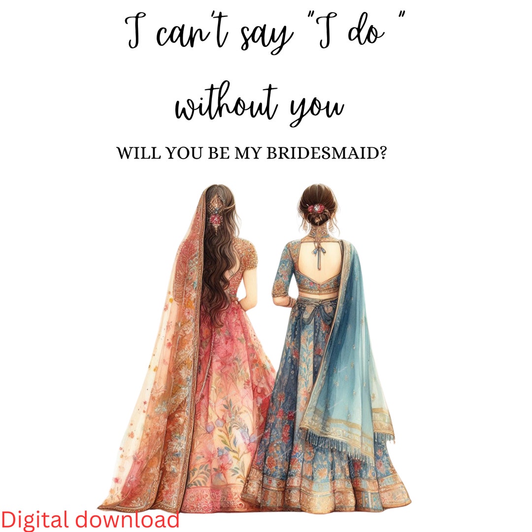 Will You Be My Bridesmaid Clipart, Wedding, Bride, Bridesmaid PNG Etsy