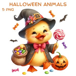 Lindos animales de Halloween, imágenes prediseñadas, vibraciones espeluznantes, descarga de diseño digital de sublimación de Halloween, lindos png de Halloween, temporada espeluznante png,