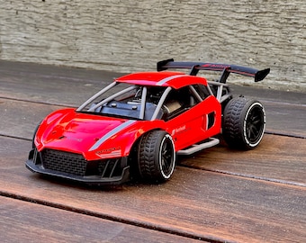 Mini Audi R8 Czerwony Samochód RC w skali 1:16 Zdalnie sterowany samochód Prezent