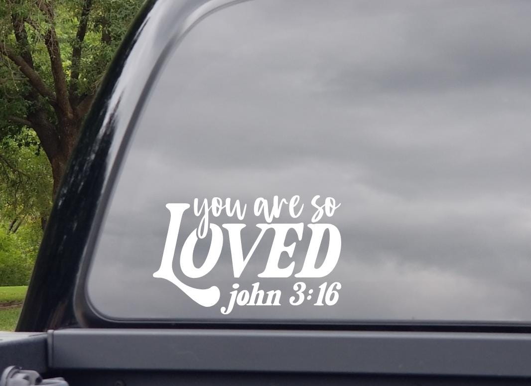 John 3:16 Jesus Cross God Bible Christian Reflective Car Sticker 16x16cm Fashion Car Body Window Bumper Vinyl Decal I.780808576