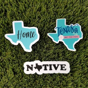 Texas sticker, Texas Decal, Texas Sticker Set, Laptop Sticker, Waterbottle Sticker, Texas State Sticker, Texas Luggage decal - Free Shipping