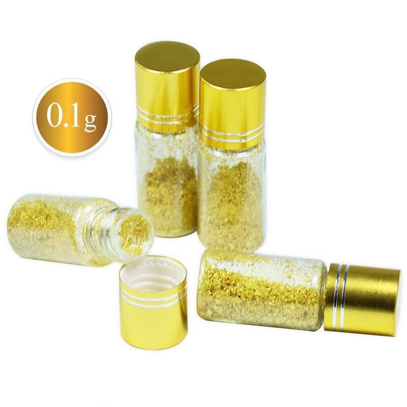 EDIBLE / DECORATIVE GOLD LEAF SPRINKLE FLAKES - 24 CARAT - 0.1G