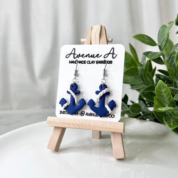 Anchor Earrings Etsy