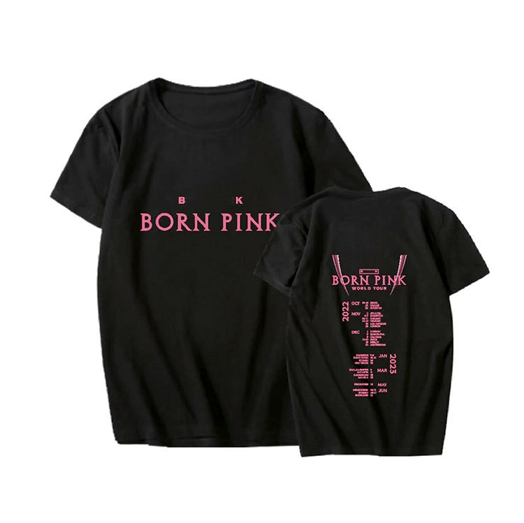 Discover Camiseta de Doble Cara BlackPink Born Pink Tour Mundial 2022 2023 Unisex