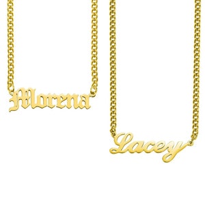 Personalisierte Namenskette, benutzerdefinierte Namenskette, Geschenk für sie, Geschenk für beste Freundin, Geschenk für Tochter, Mutter, 18K Gold Halskette