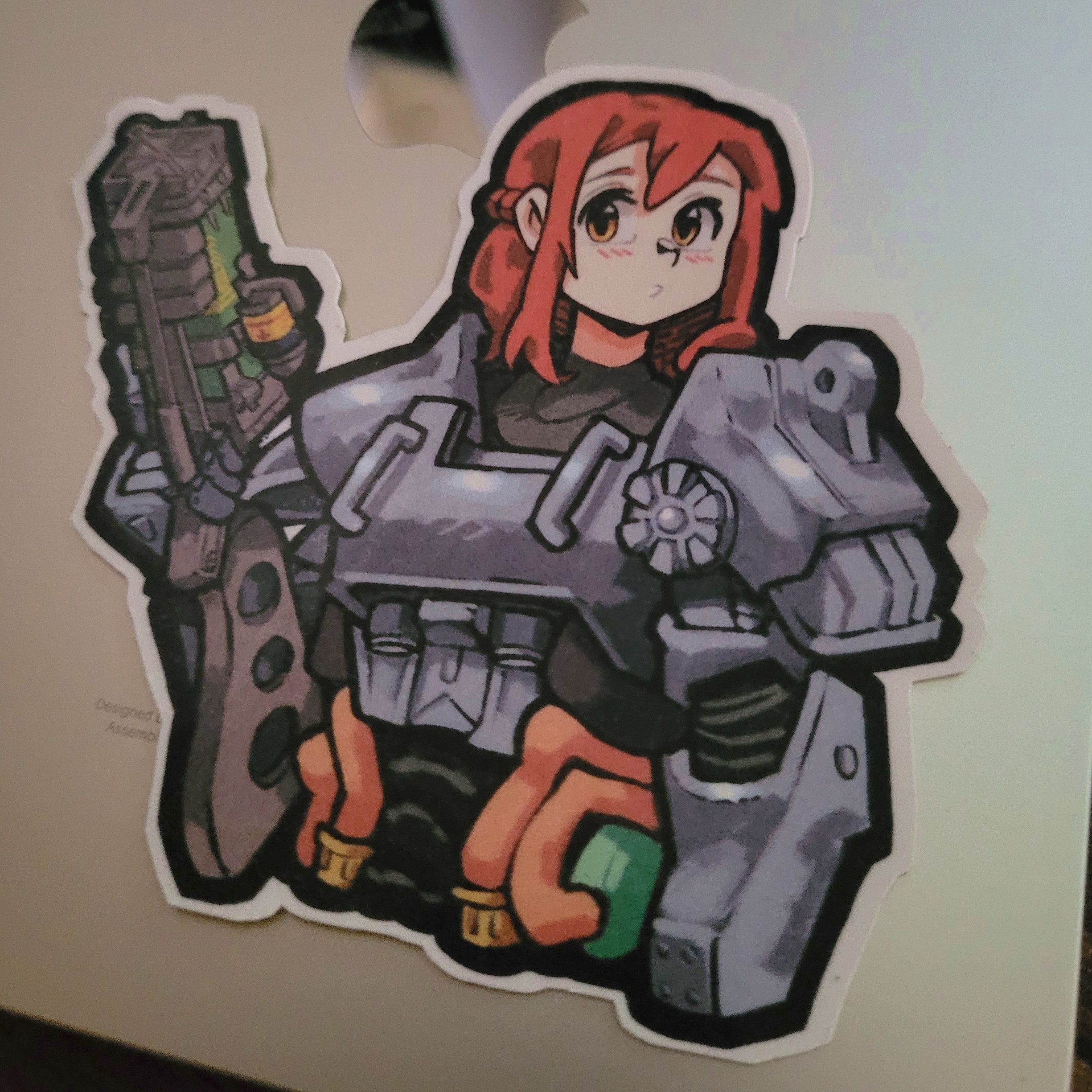 Power Armor Knight Anime Sticker - Wasteland Series - Etsy